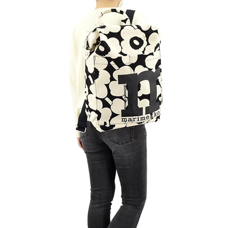 marimekko レディース バックパック MONO BACKPACK UNIKKO 092195 BLACK COTTON ブラック コットン 908