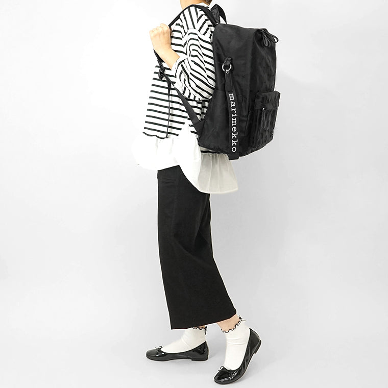 marimekko レディース メンズ バックパック ZIP TOP BACKPACK UNIKKO 093324 BLACK ブラック 999