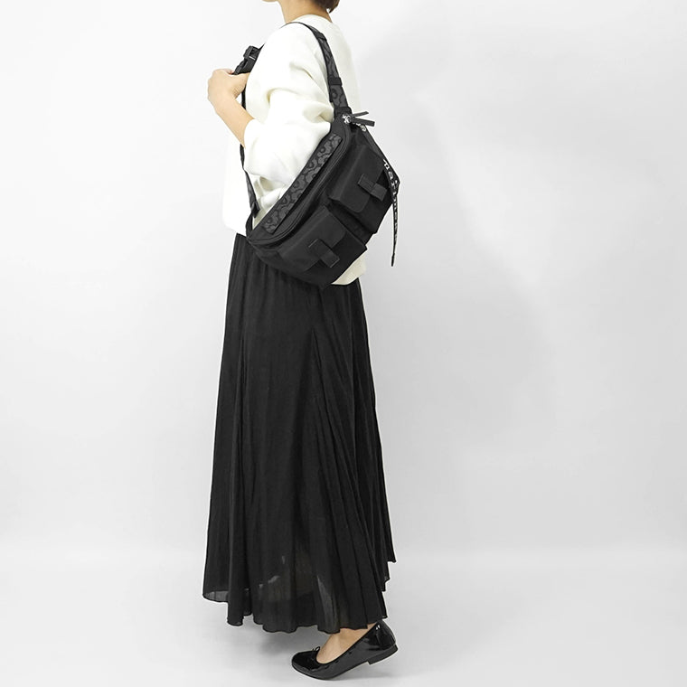 marimekko レディース メンズ ベルトバッグ SLING BAG M SOLID 094618 BLACK ブラック 009