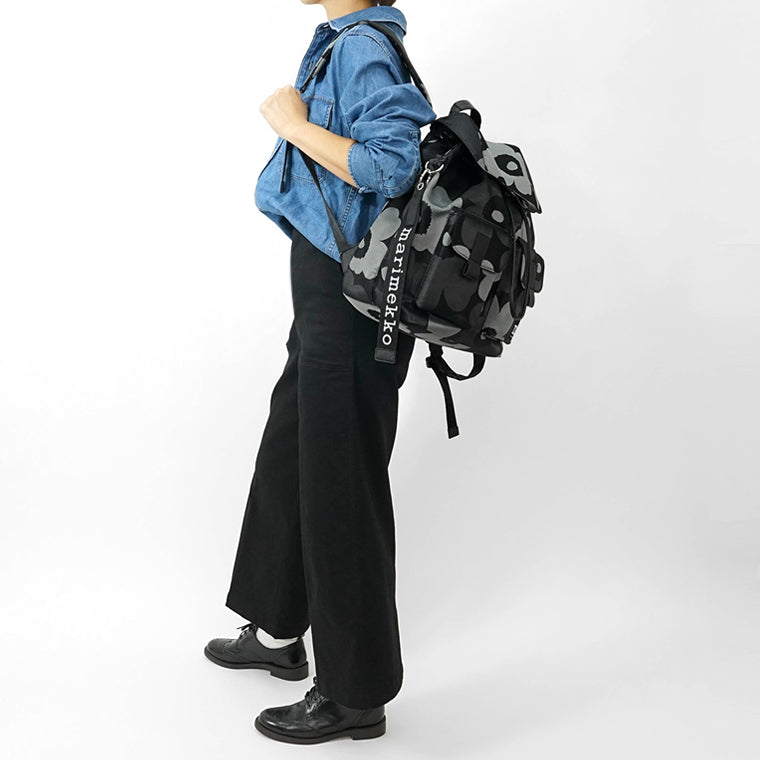 marimekko レディース バックパック EVERYTHING BACKPACK L UNIKKO 094811 GREY DARK GREY BLACK グレー ダークグレー ブラック 990