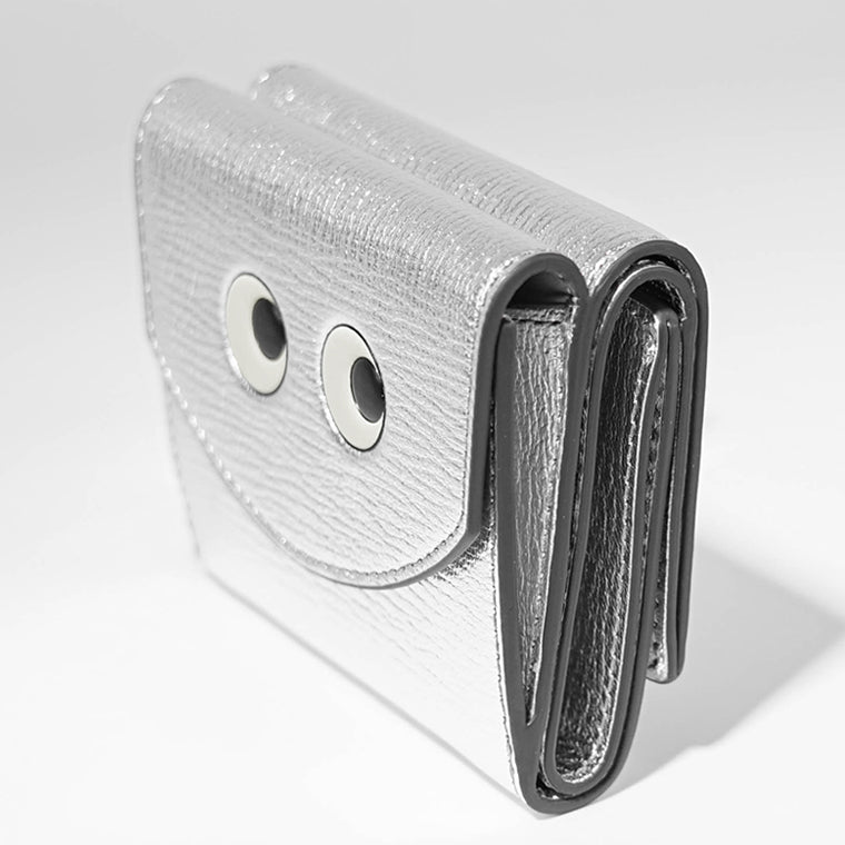 ANYA HINDMARCH レディース 3つ折り財布 MINI TRIFOLD EYES 195638 シルバー SILVER