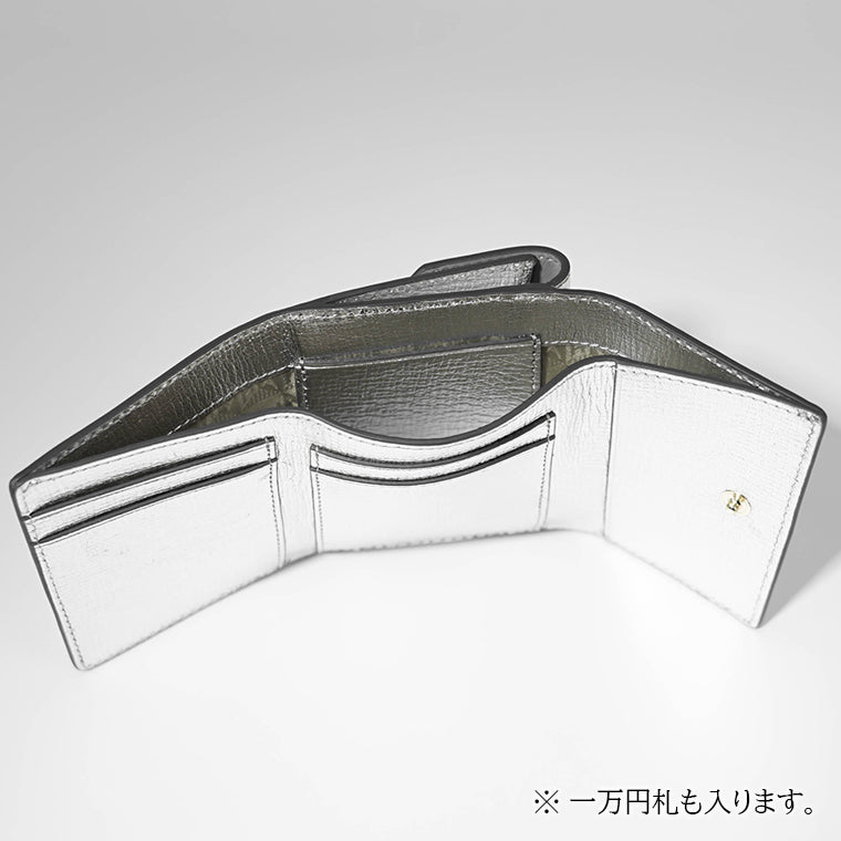 ANYA HINDMARCH レディース 3つ折り財布 MINI TRIFOLD EYES 195638 シルバー SILVER