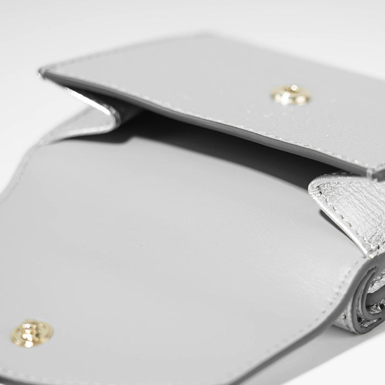 ANYA HINDMARCH レディース 3つ折り財布 MINI TRIFOLD EYES 195638 シルバー SILVER