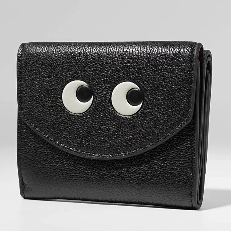 ANYA HINDMARCH レディース 3つ折り財布 MINI TRIFOLD EYES 195645 ブラック BLACK