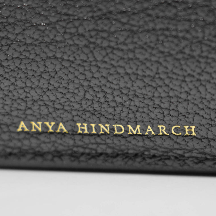 ANYA HINDMARCH レディース 3つ折り財布 MINI TRIFOLD EYES 195645 ブラック BLACK