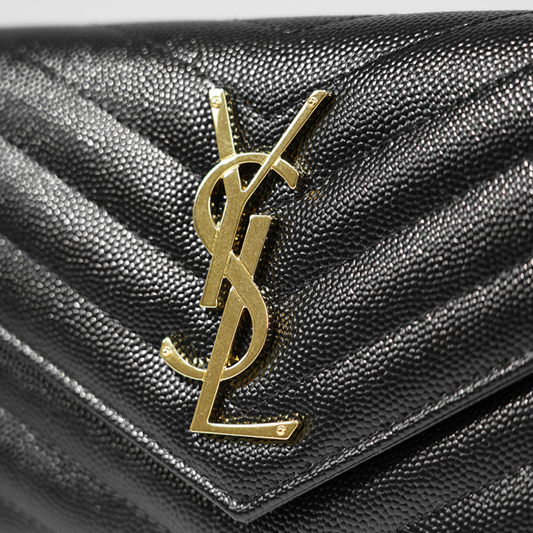 SAINT LAURENT レディース 長財布 CASSANDRE MATELASSE LARGE FLAP WALLET 372264 BOW01 NERO ブラック 1000