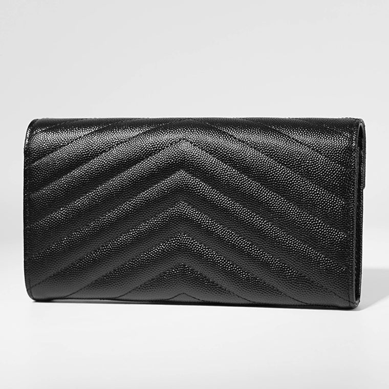 SAINT LAURENT レディース 長財布 CASSANDRE MATELASSE LARGE FLAP WALLET 372264 BOW01 NERO ブラック 1000