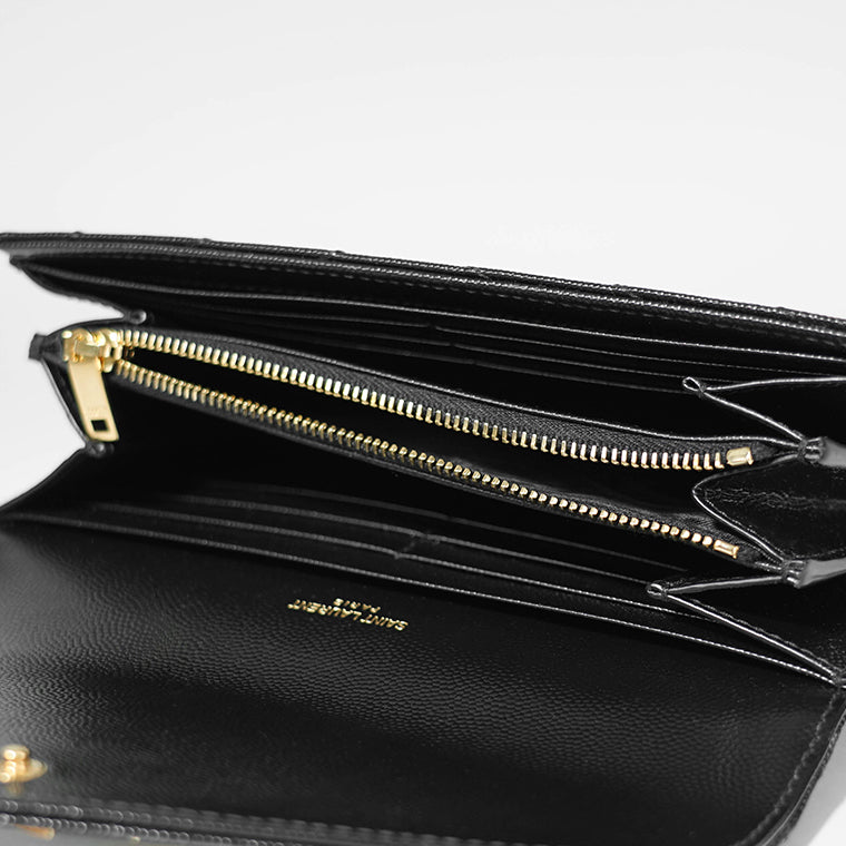 SAINT LAURENT レディース 長財布 CASSANDRE MATELASSE LARGE FLAP WALLET 372264 BOW01 NERO ブラック 1000