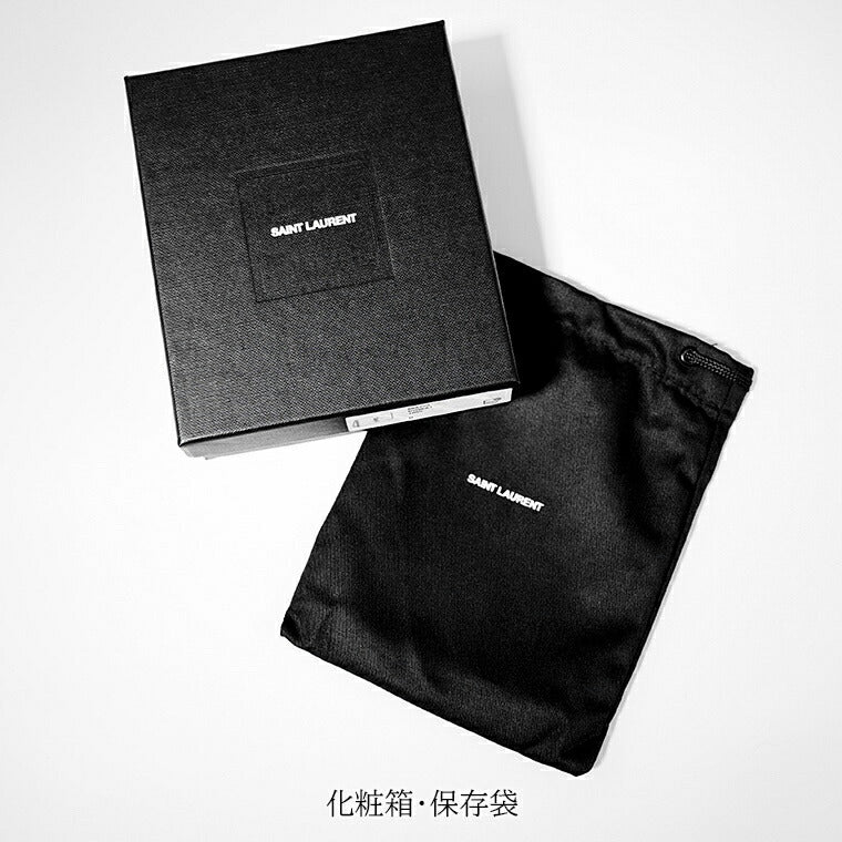 SAINT LAURENT メンズ レディース 2つ折り財布 575726 0SX0E BLACK ブラック 1000