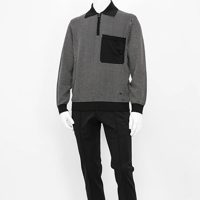 EMPORIO ARMANI メンズ ニット 6D1MXT 1MKIZ CHECK NERO ブラック F022