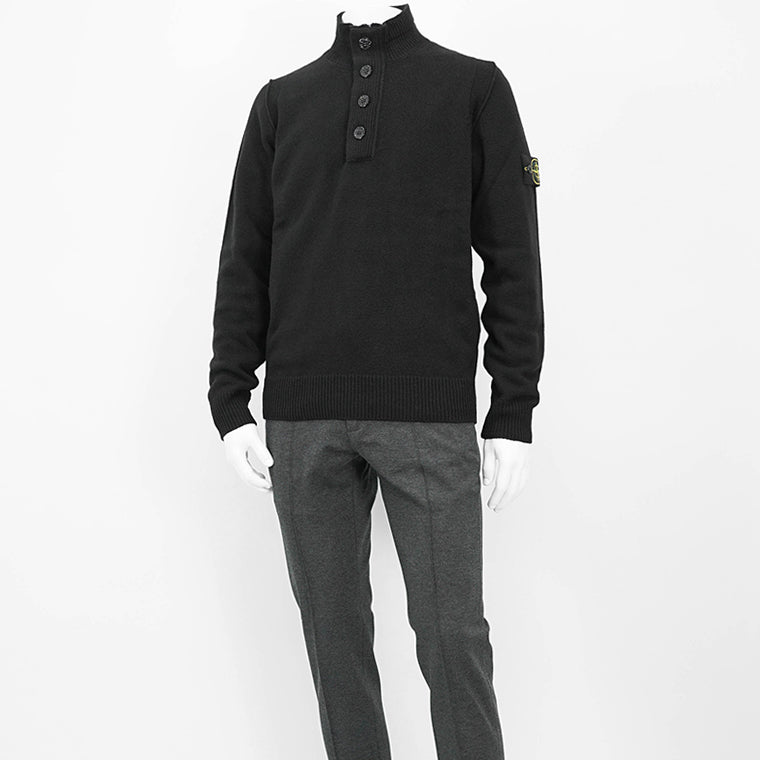 STONE ISLAND メンズ ニット K2S155100040 S00A3 ブラック V0029