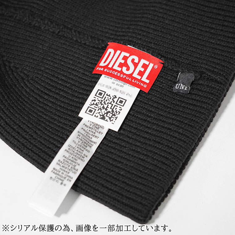 DIESEL メンズ レディース ニットキャップ K CODER FULLY B A04092 0DAOB クリーム 1AB ブラック 9XX