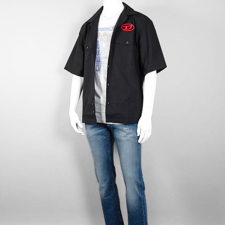 DIESEL メンズ 半袖シャツ S MAC 22 B A10680 0PCAL 3カラー
