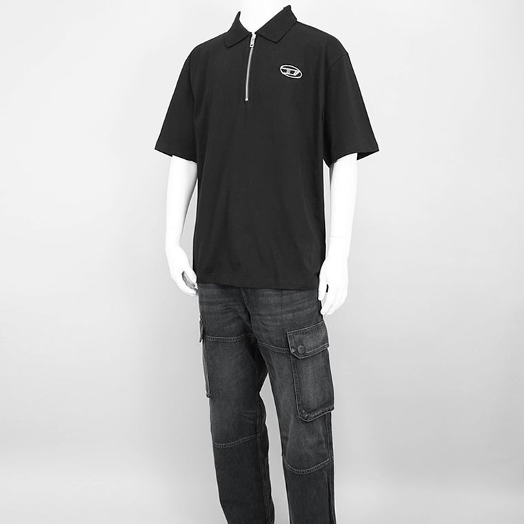 DIESEL メンズ ポロシャツ T VOR OD A11251 0CLBR ブラック 9XX
