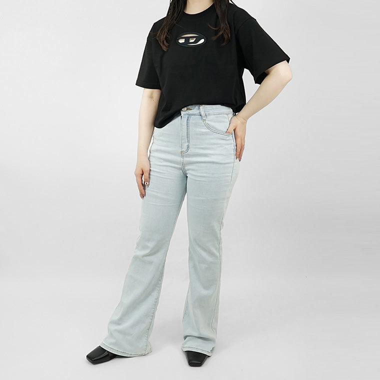DIESEL レディース Tシャツ T BUXT CROP OD A15096 0NIAX 2カラー