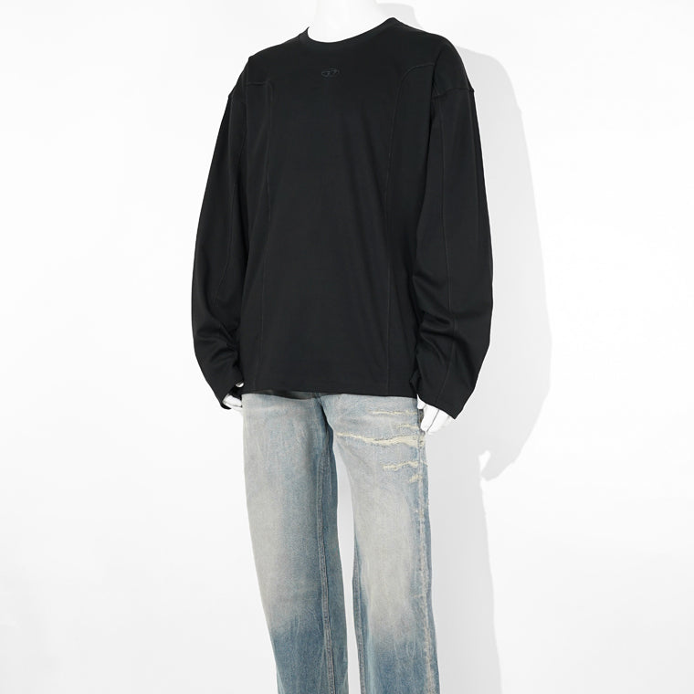 DIESEL メンズ 長袖Tシャツ T BOXT LS INT A19444 0AIJU ブラック 9XX