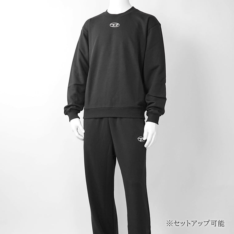 DIESEL メンズ スウェットシャツ S NORM IOD A20446 0BKBW ブラック 900