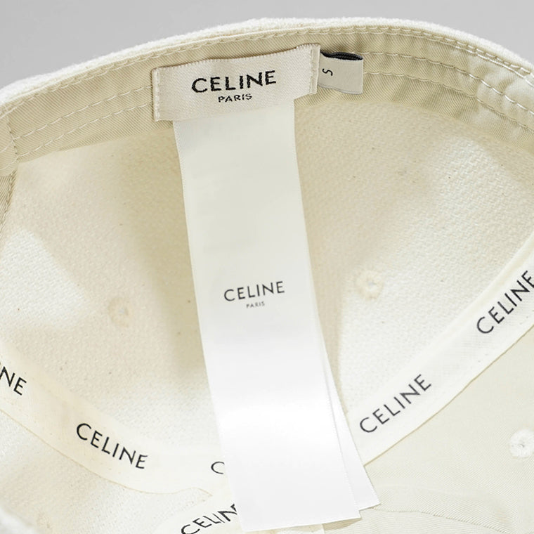 CELINE メンズ レディース キャップ TRIOMPHE BASEBALL CAP AA049350Q OFF WHITE オフホワイト 01OW
