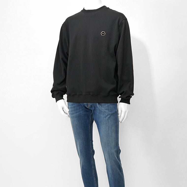 BALR. メンズ スウェットシャツ HEX SERIES BADGE CREWNECK B1262 1105 ブラック JET BLACK