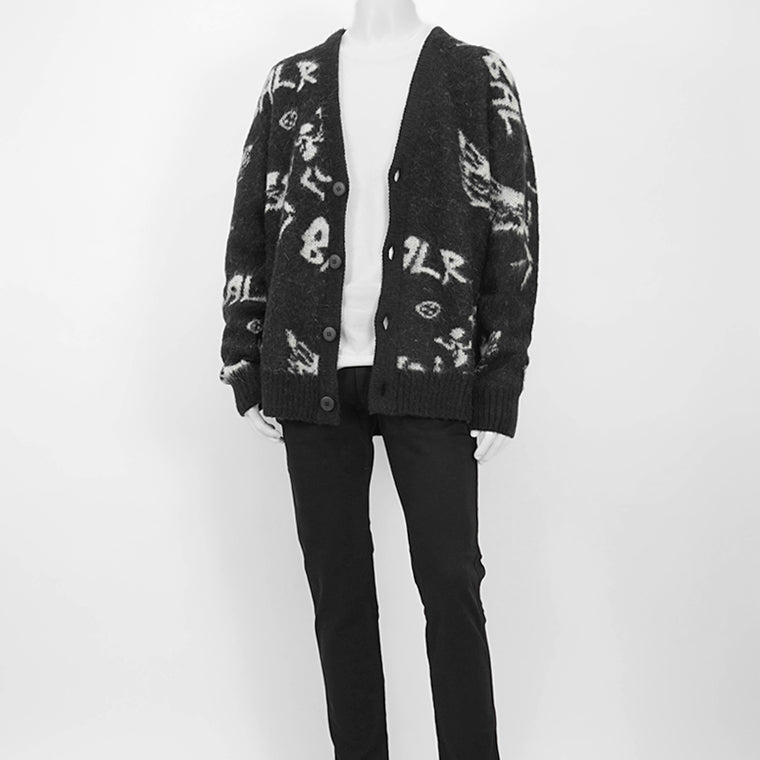 BALR. メンズ カーディガン GAME OF THE GODS BOX FIT BRUSHED CARDIGAN B1276 1002 ブラック JET BLACK