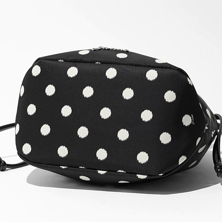 GANNI レディース ポーチ PRINTED BOU BUCKET POUCH WITH DOTS B3010068 BLACK ブラック 099