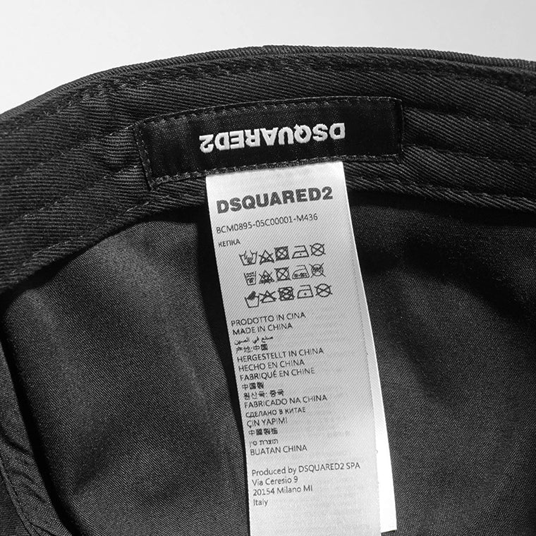 DSQUARED2 メンズ レディース キャップ BCM0895 05C00001 ブラック M436