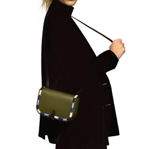 IL BISONTE レディース ショルダーバッグ BCR247 PV0011 グリーン GR244