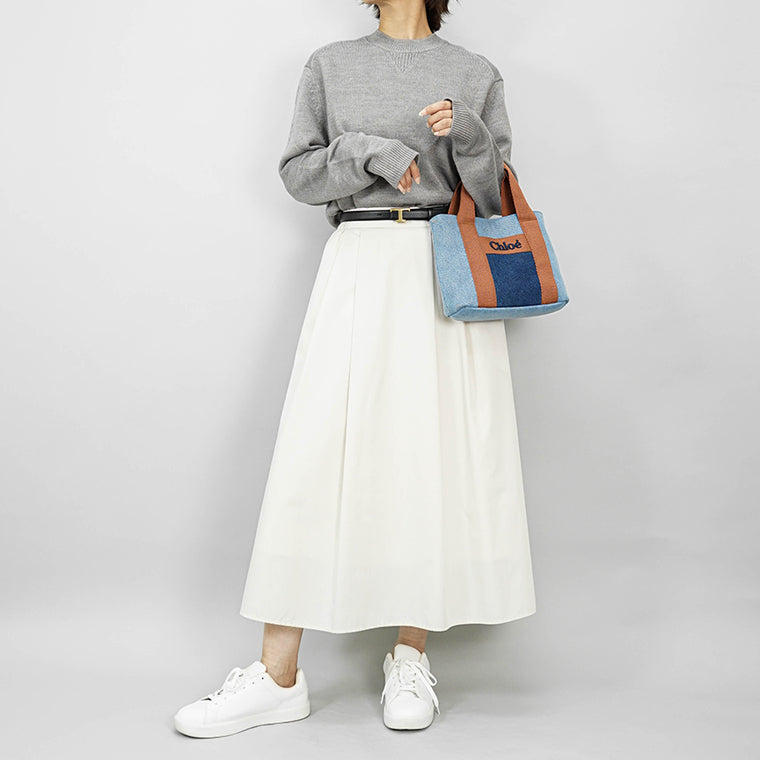 Chloe KIDS キッズ ショルダーバッグ CHC20355 DENIM BLUE デニムブルー Z10