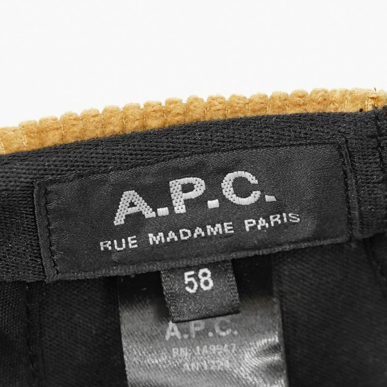 A.P.C. メンズ レディース キャップ CHARLIE RUE MADAME COHBB M24163 CARAMEL キャラメル CAF