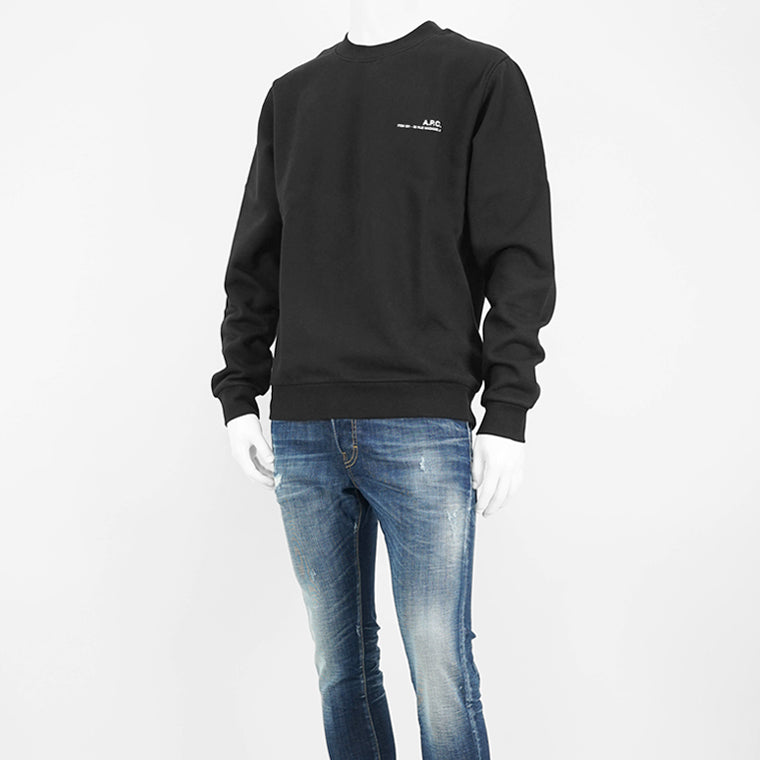 A.P.C. メンズ スウェットシャツ SWEAT STANDARD ITEM COHBP M27927 NOIR BLANC ブラック TZC