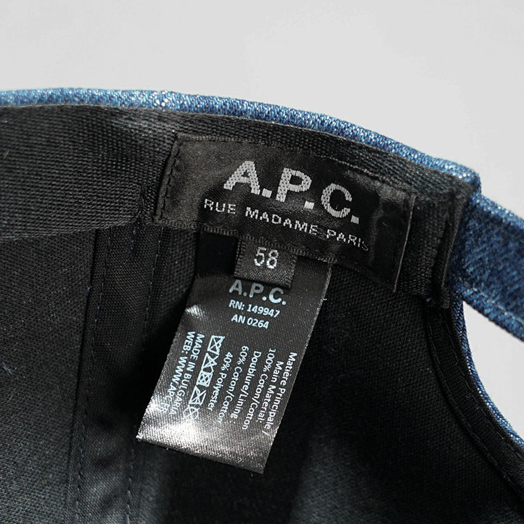 A.P.C. メンズ レディース キャップ CASQUETTE CHARLIE CARPENTER COHTD M24151 INDIGO ウォッシュブルー IAL