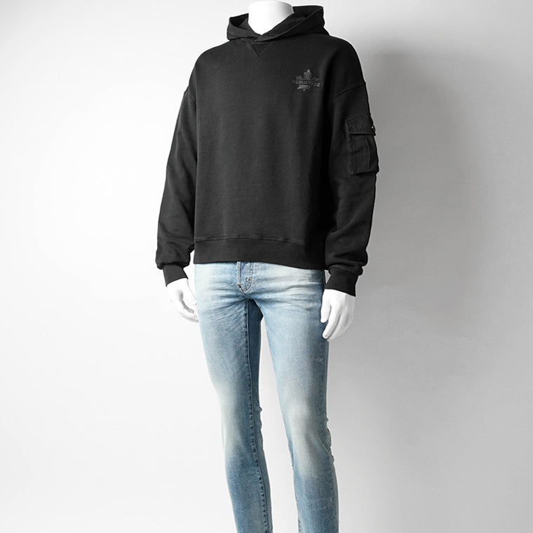 DSQUARED2 KIDS キッズ パーカー D2S890U DQ2735 D0AC6 ブラック DQ900