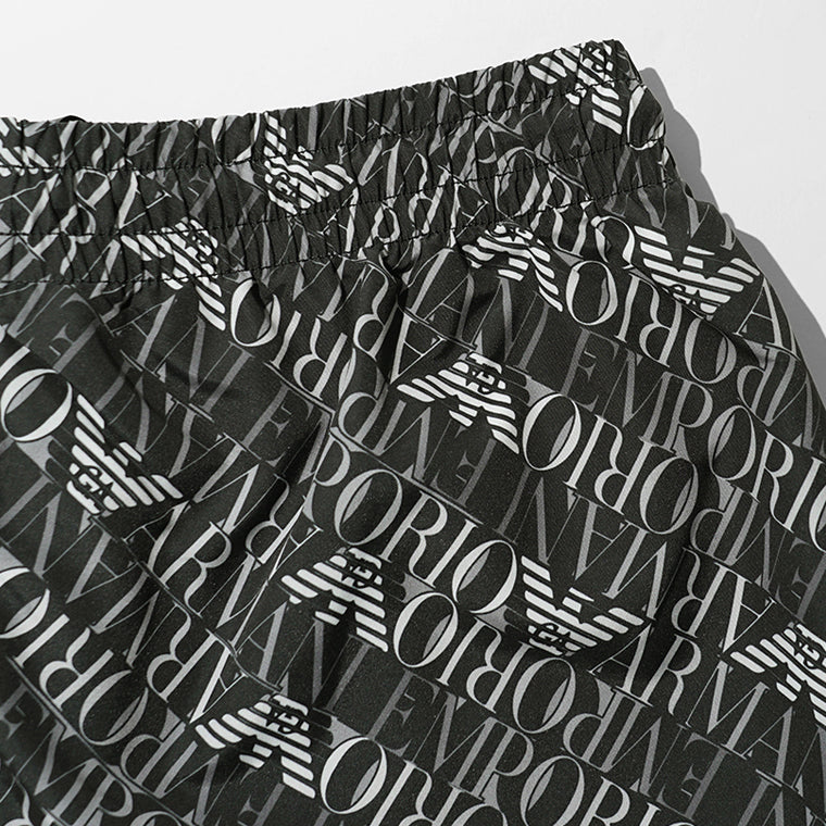 【SUMMER FINAL SALE】 EMPORIO ARMANI SWIMWEAR ライン メンズ スイムショートパンツ EM000688 AF20442 DIAGONAL LOGO BLACK ブラック FC026