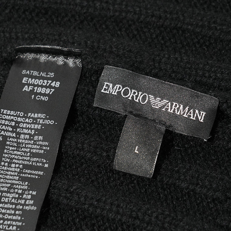 EMPORIO ARMANI メンズ レディース ニットキャップ EM003748 AF19897 BLACK BEAUTY ブラック UC001