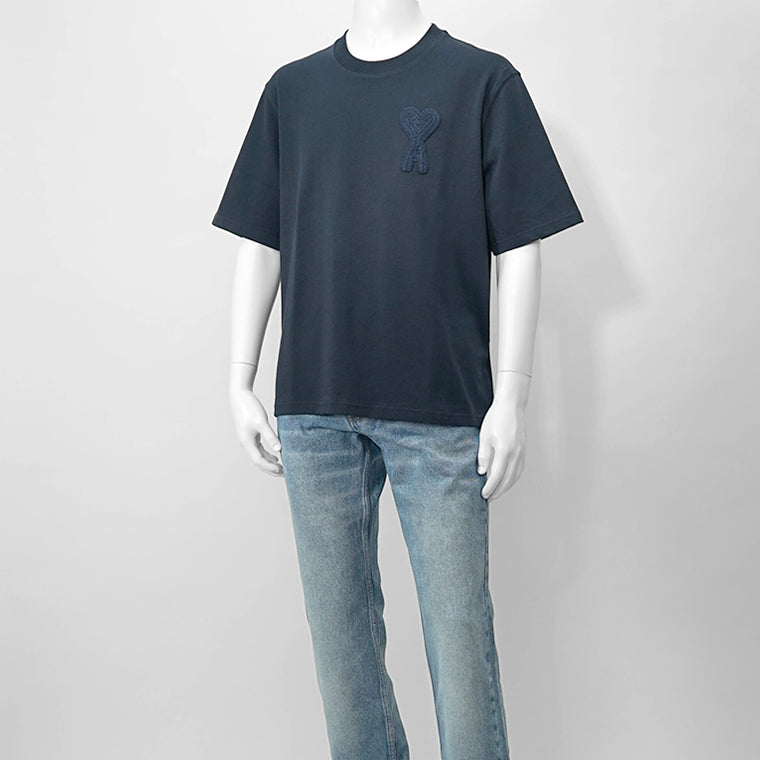 AMI メンズ Tシャツ AMI DE COEUR HTS055 726 NAVY BLUE ネイビー 4011