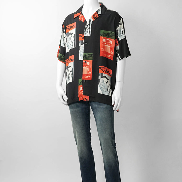 【2026SS SUMMER SALE】Carhartt WIP メンズ シャツ I036290 SEAN HAMILTON PRINT BLACK ブラック 3QQXX