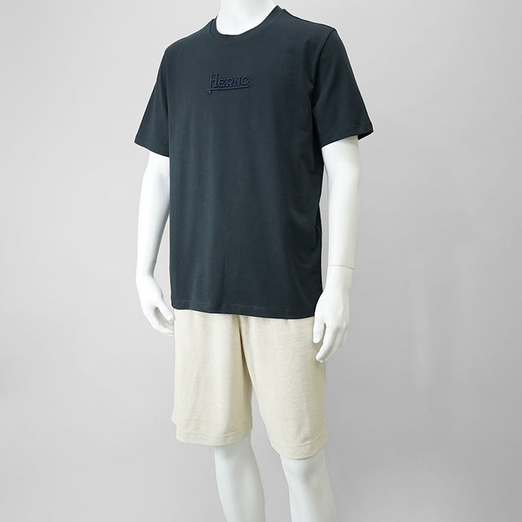 HERNO メンズ Tシャツ COMPACT JERSEY T SHIRT JG000239U 52000 2カラー