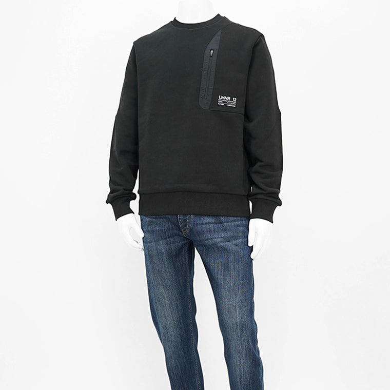 HERNO メンズ スウェットシャツ LAMINAR SWEATSHIRT IN HEAVY COTTON JG00051UL 52075 2カラー