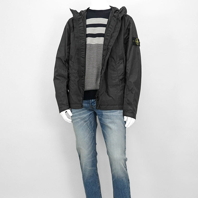 STONE ISLAND メンズ ブルゾン GARMENT DYED CRINKLE REPS NY K1S154100092 S0A23 ブラック V0029