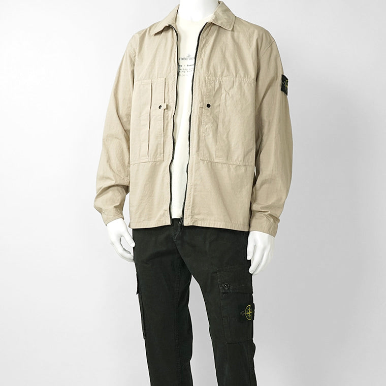 STONE ISLAND メンズ シャツジャケット MERCERISED ORGANIC COTTON RIPSTOP L1S151200005 S0298 ベージュ V009A