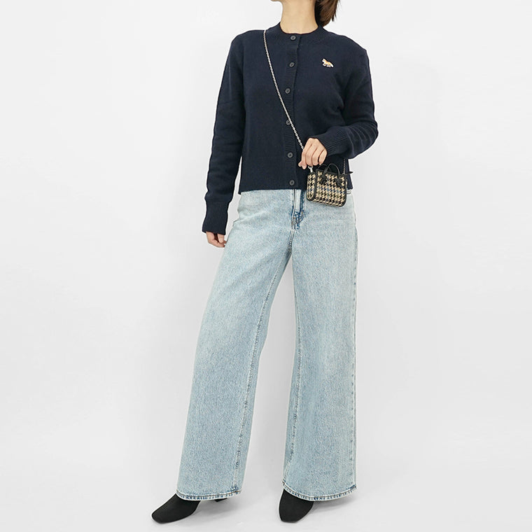 MAISON KITSUNE レディース カーディガン BABY FOX PATCH FITTED CARDIGAN LW00508 KT1006 NAVY ネイビー P480