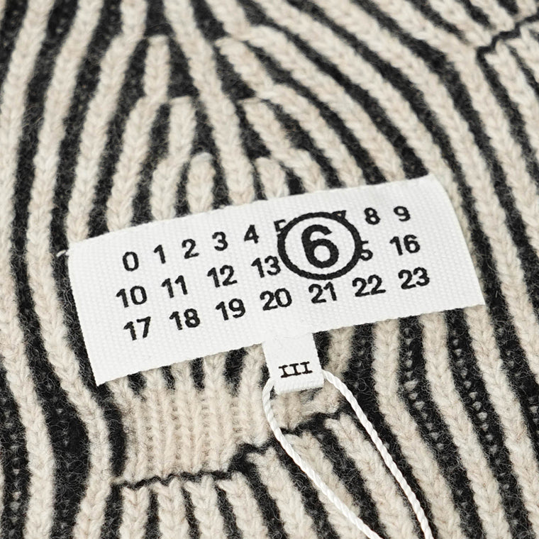 MM6 Maison Margiela KIDS キッズ ニットキャップ MM6F33U M60913 MM06K ブラック ホワイト系 M6C39