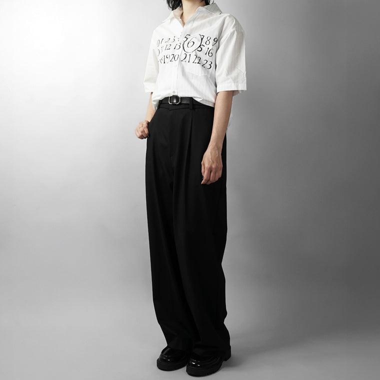 MM6 Maison Margiela KIDS キッズ シャツ MM6C37U M60947 MM07H ホワイト ブルー M6C44