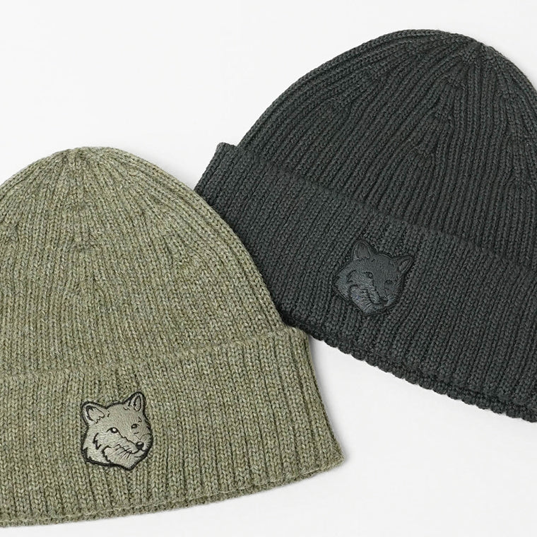 MAISON KITSUNE メンズ レディース ニットキャップ BOLD FOX HEAD BEANIE MM06111 KT1022 2カラー
