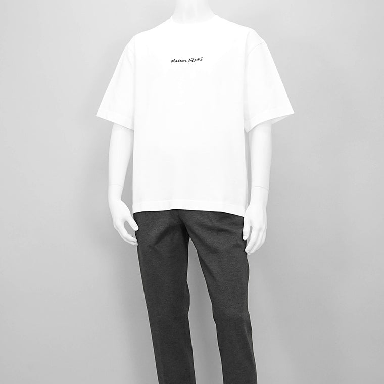 MAISON KITSUNE メンズ Tシャツ LINE HANDWRITING OVERSIZE TEE SHIRT OM00122 KJ0119 2カラー