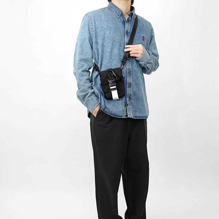 A.P.C. メンズ レディース ショルダーバッグ TREK PAAGR H61733 NOIR ブラック LZZ