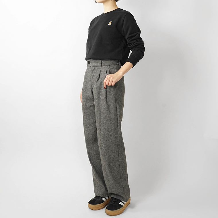 MAISON KITSUNE レディース スウェットシャツ LADY FOX REGULAR SWEATSHIRT PW00320 KM0340 BLACK ブラック P199