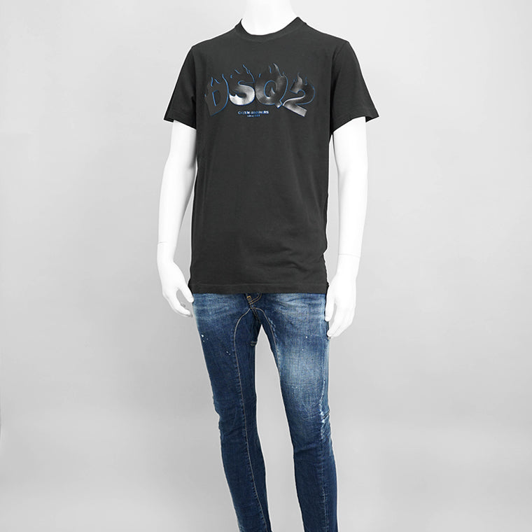 DSQUARED2 メンズ Tシャツ CIGARETTE FIT TEE S71GD1522 S21600 ブラック 900