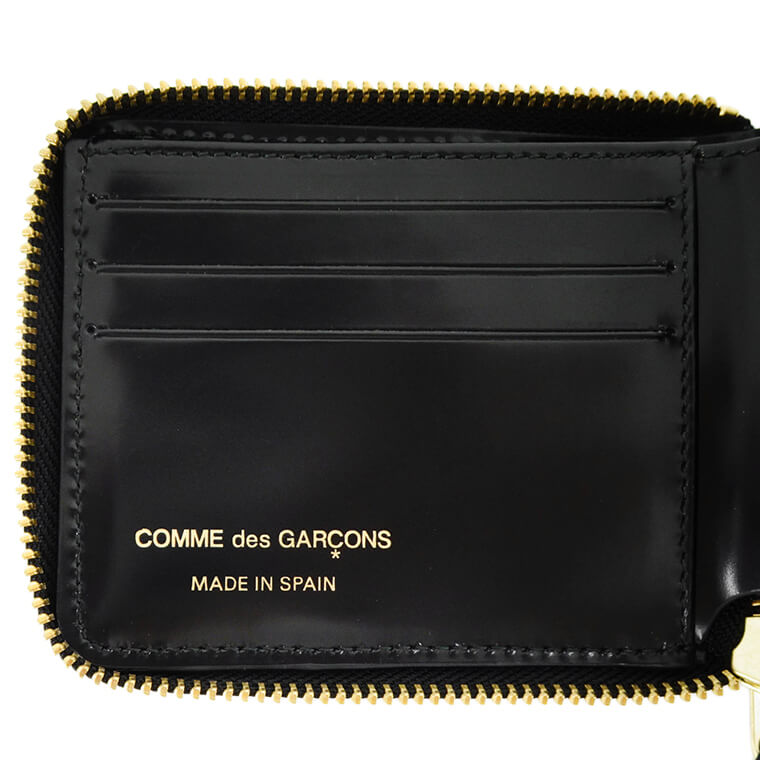 COMME des GARCONS メンズ レディース 2つ折り財布 POLKA DOTS EMBOSSED SA7100NE ブラック BLACK