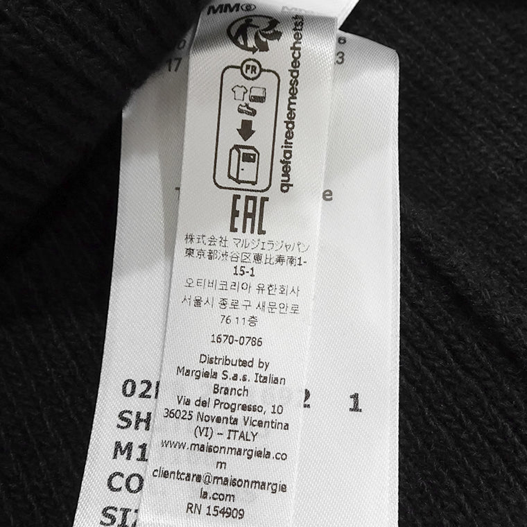 MM6 Maison Margiela メンズ レディース ニットキャップ TAPED LABEL WOOL BEANIE SH2TB0003 M13168 ブラック 900S